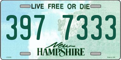 NH license plate 3977333