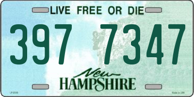 NH license plate 3977347