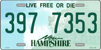NH license plate 3977353