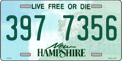 NH license plate 3977356