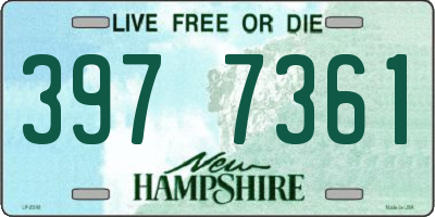 NH license plate 3977361
