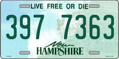 NH license plate 3977363