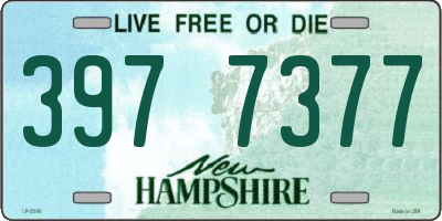 NH license plate 3977377
