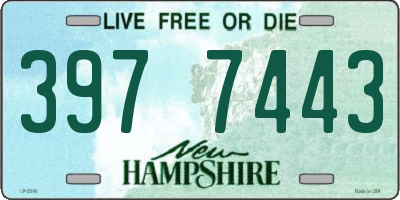 NH license plate 3977443