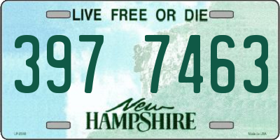 NH license plate 3977463