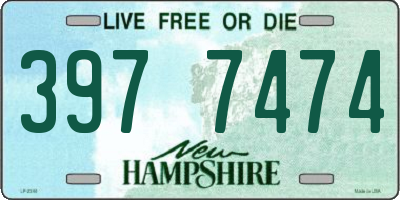 NH license plate 3977474