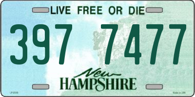 NH license plate 3977477