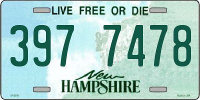NH license plate 3977478