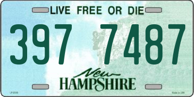 NH license plate 3977487