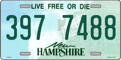 NH license plate 3977488