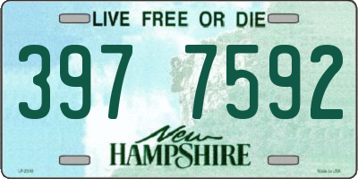 NH license plate 3977592