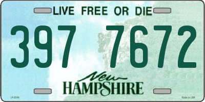 NH license plate 3977672