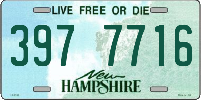 NH license plate 3977716