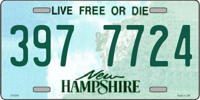 NH license plate 3977724