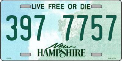 NH license plate 3977757