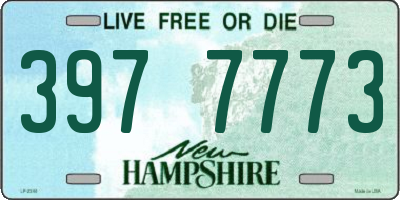 NH license plate 3977773