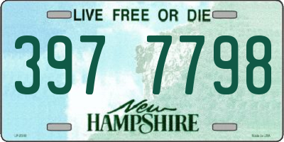 NH license plate 3977798