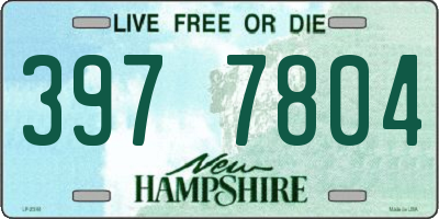 NH license plate 3977804