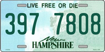 NH license plate 3977808