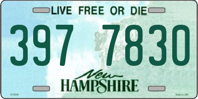 NH license plate 3977830