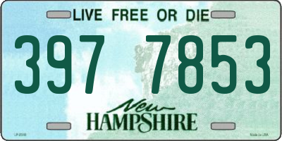 NH license plate 3977853