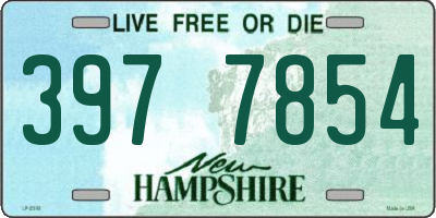 NH license plate 3977854