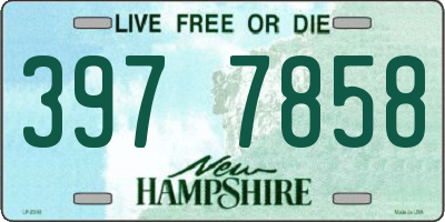 NH license plate 3977858