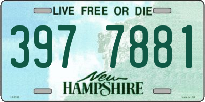 NH license plate 3977881
