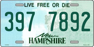 NH license plate 3977892