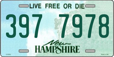 NH license plate 3977978