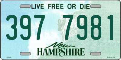 NH license plate 3977981