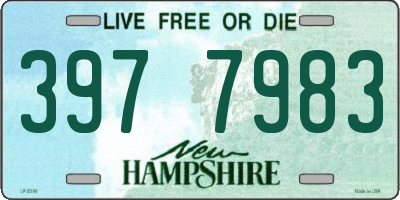 NH license plate 3977983