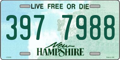 NH license plate 3977988
