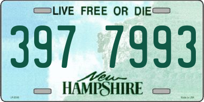 NH license plate 3977993