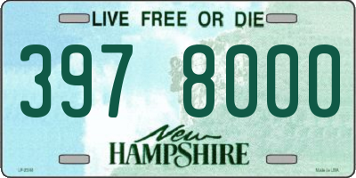 NH license plate 3978000
