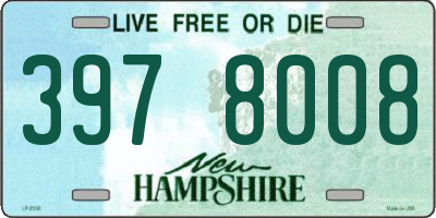 NH license plate 3978008