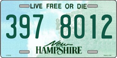 NH license plate 3978012