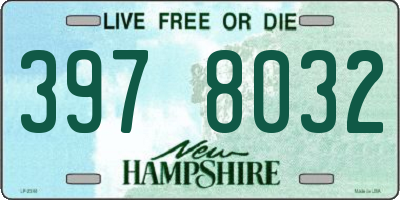 NH license plate 3978032