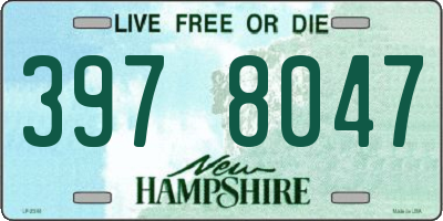 NH license plate 3978047