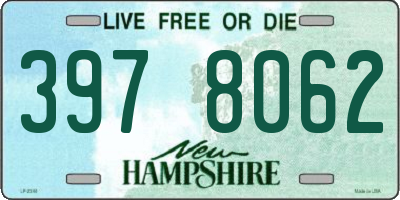 NH license plate 3978062