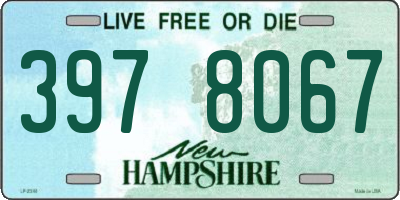 NH license plate 3978067