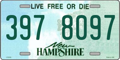 NH license plate 3978097