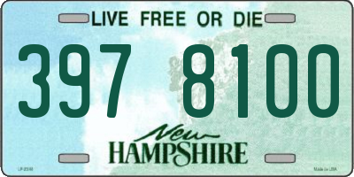 NH license plate 3978100