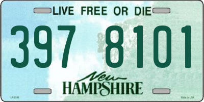 NH license plate 3978101