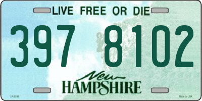 NH license plate 3978102