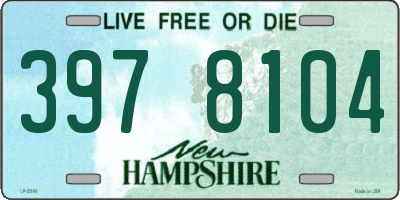 NH license plate 3978104