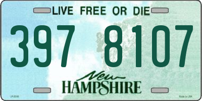 NH license plate 3978107