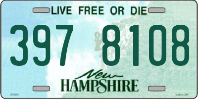 NH license plate 3978108