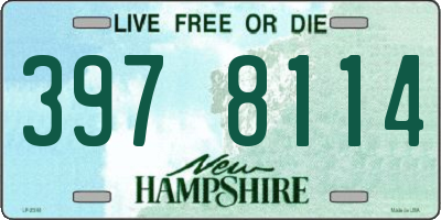 NH license plate 3978114