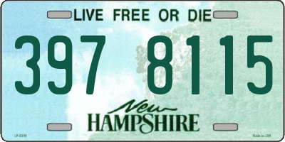 NH license plate 3978115